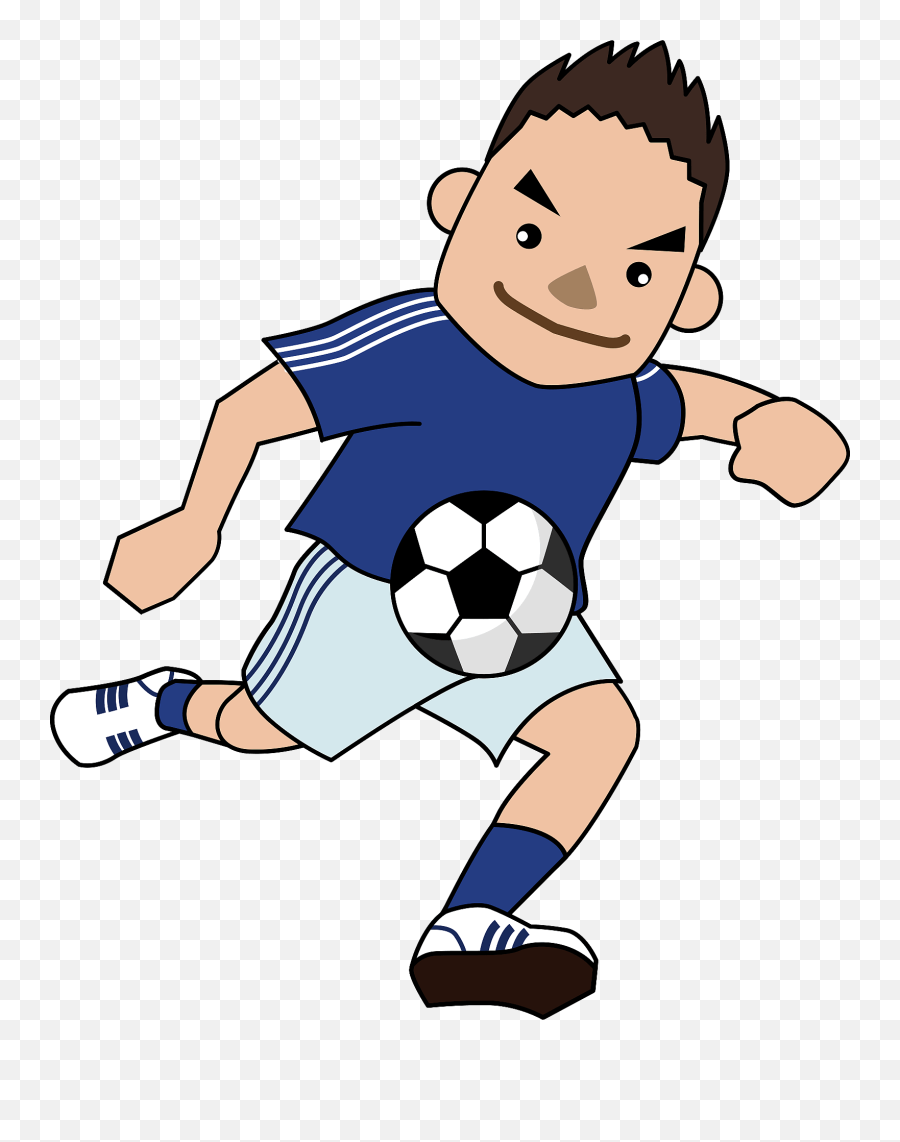 Soccer Player Is Kicking The Ball Clipart Free Download - Clip Art Soccer Ball Shooting Emoji,Soccer Ball Clipart
