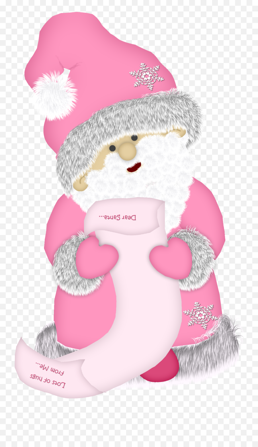 Pink Christmas Santa - Christmas Pink Clipart Transparent Santa Claus Emoji,Pink Clipart