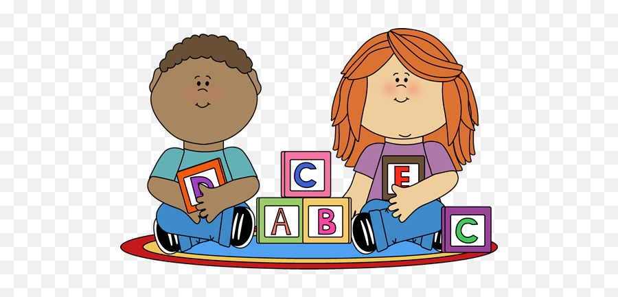 Clipart Children Playing Collection - Kids Playing Blocks Clipart Emoji,Kids Clipart