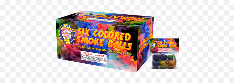 Six Colored Smoke Balls - Brothers Fireworks Spirit Of 76 Firecracker Emoji,Colored Smoke Png