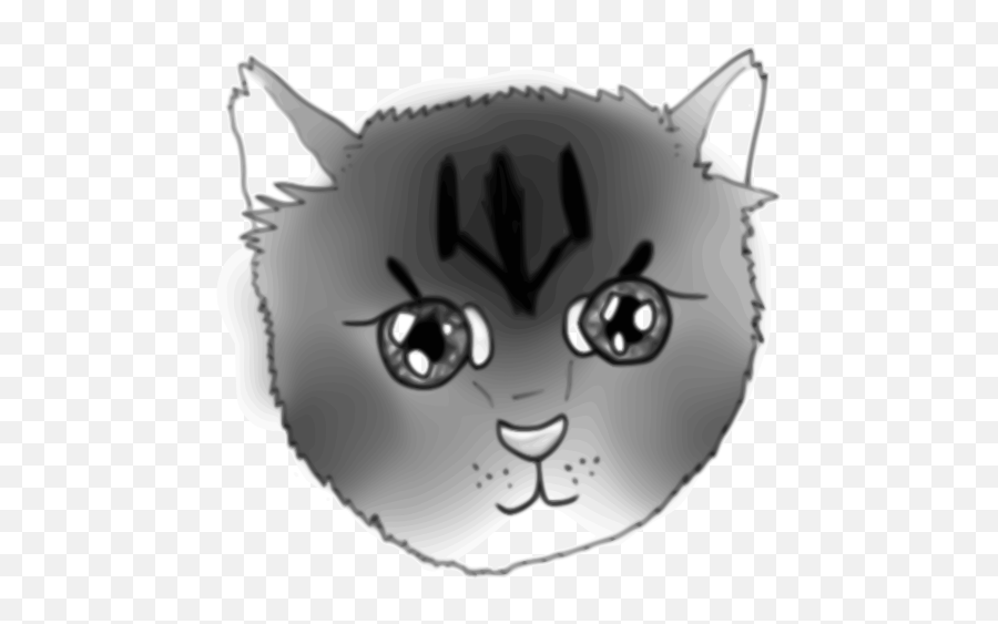 Free Clip Art A Kitten Face By Childoflight - Happy Emoji,Cat Face Clipart