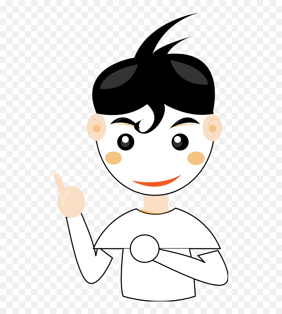Download Boy 3 Black White Line Art 555px - Boy Clipart Cartoon Student Transparent Hd Emoji,Boy Clipart Black And White