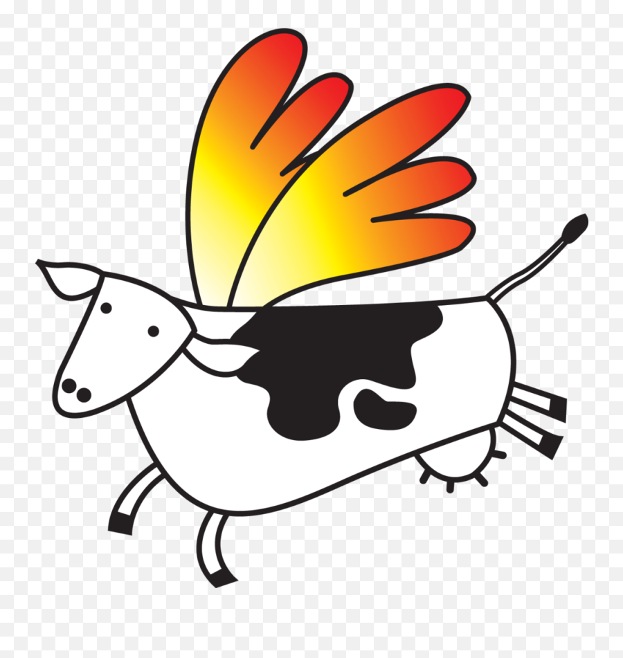 Flying Cow Emoji,Cow Png