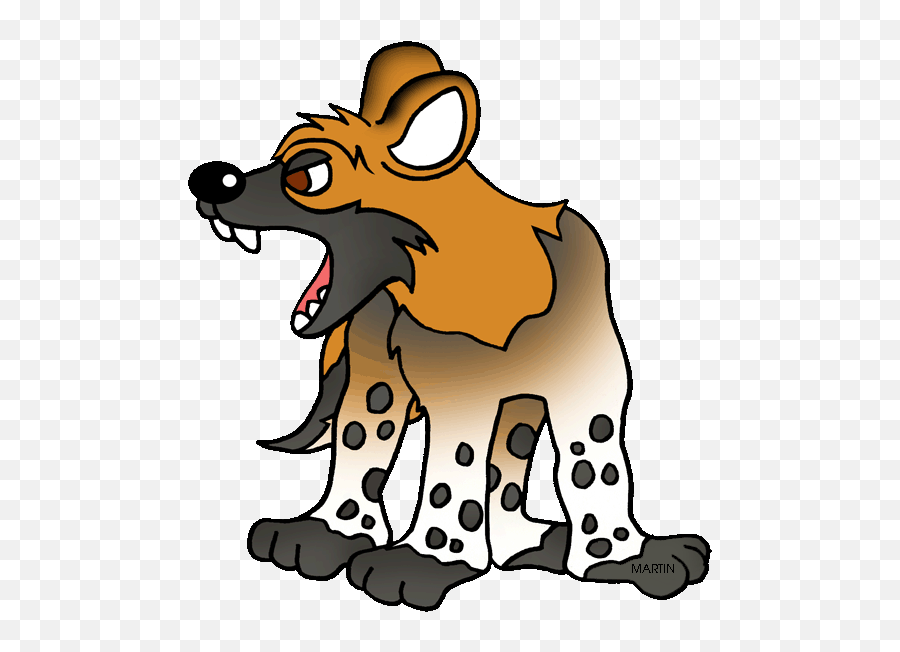 Animals Clip Art By Phillip Martin African Wild Dog - Wild Cartoon African Wild Dog Transparent Background Emoji,Animals Clipart