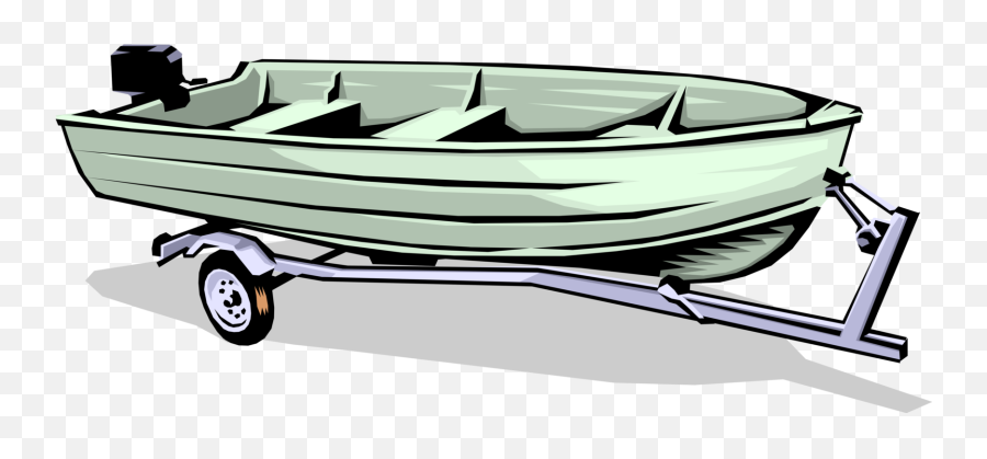 Motorboat Aluminum Fishing Boat - Aluminum Boat Clipart Emoji,Trailer Clipart