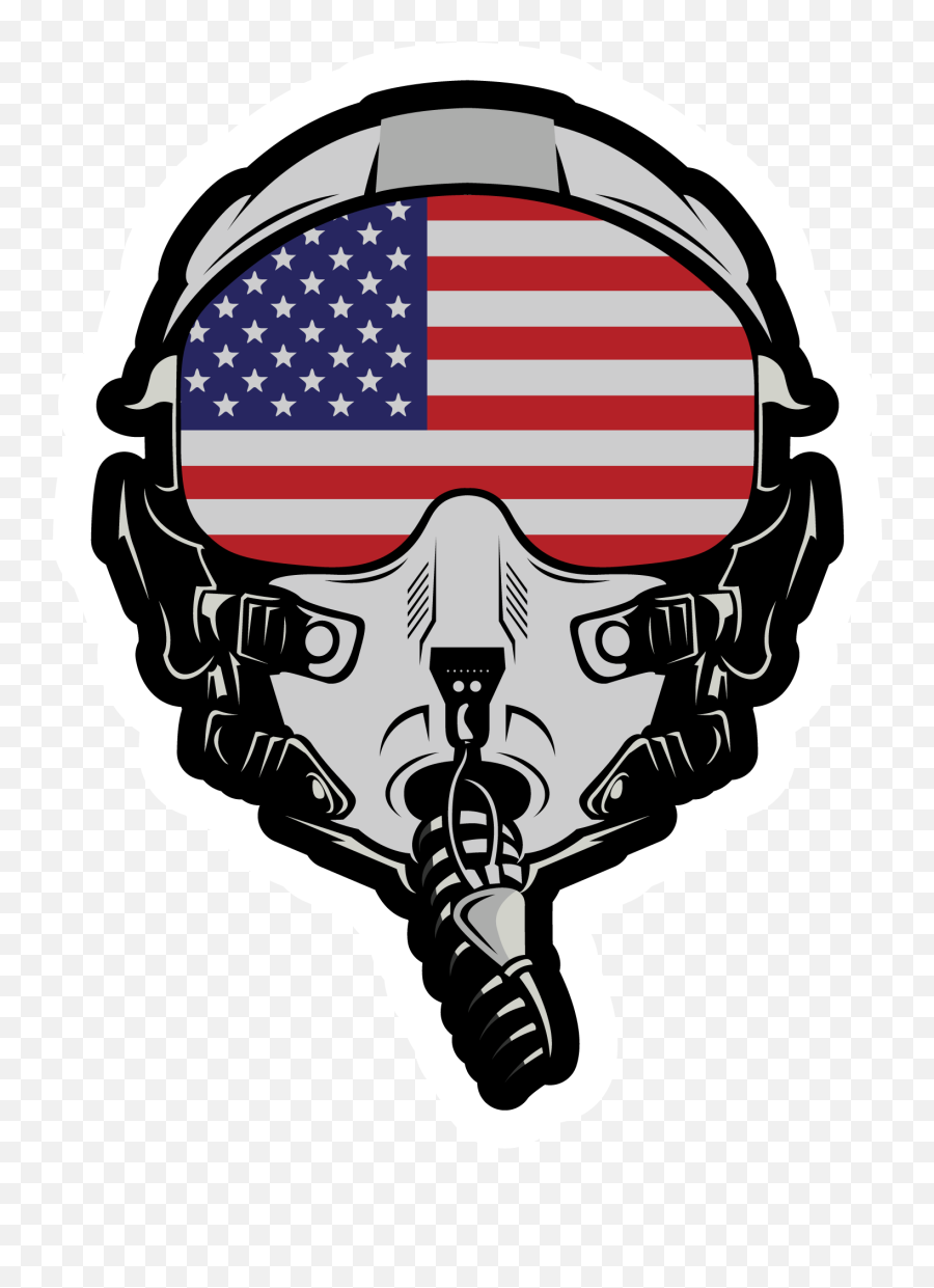 Fighter Pilot Helmet Sticker U2014 Airshow News - Us Fighter Pilot Helmet Patriot Flag Emoji,Pilot Png