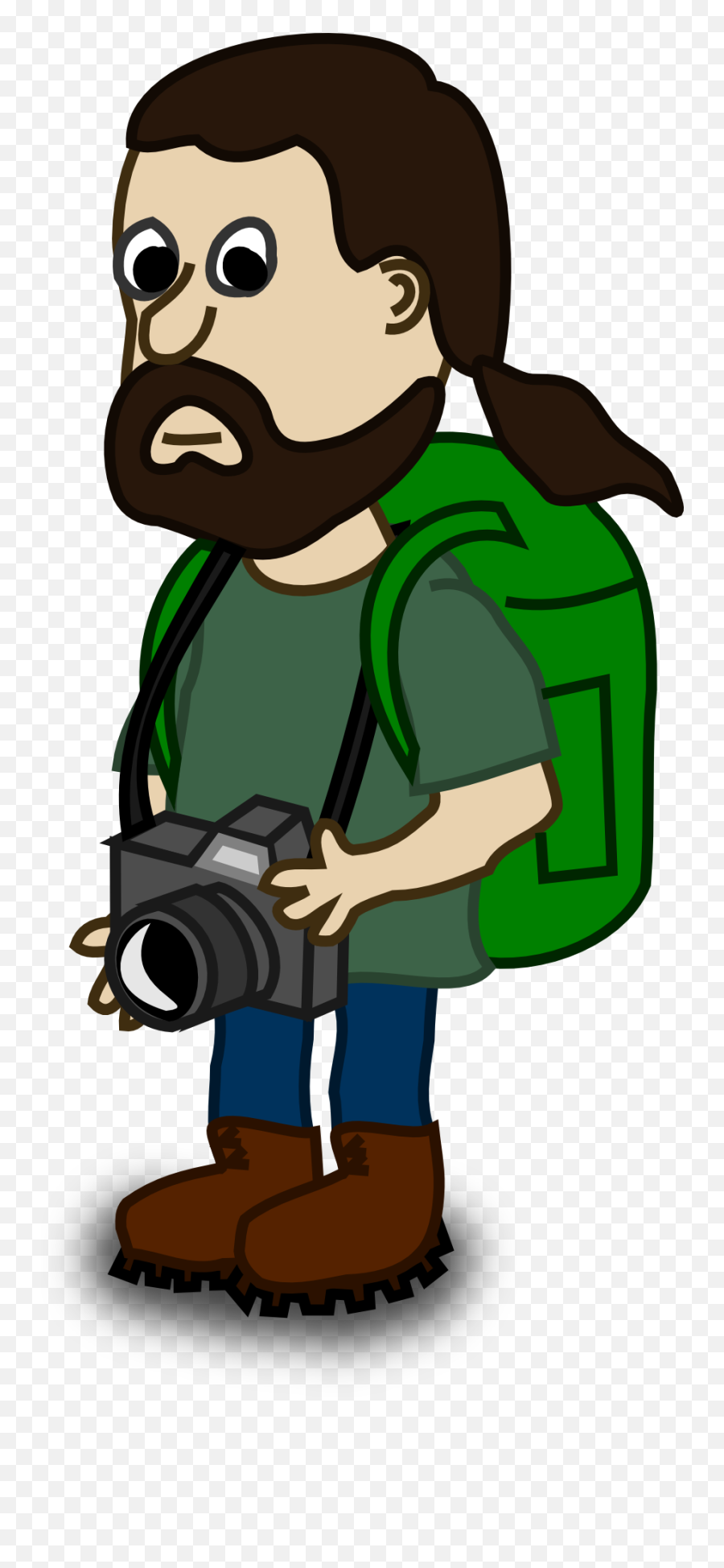 Photographer Man Person - Boy Cartoon Character With Emoji,Paparazzi Clipart