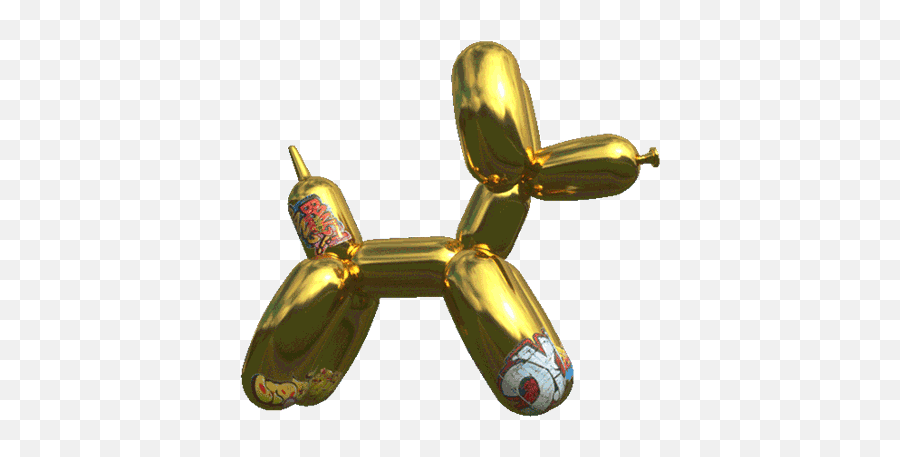 Artist Virtually Vandalises Jeff Koonsu0027 Snapchat Artwork To - Balloon Jeff Koons Gif Emoji,Cute Snapchat Logo
