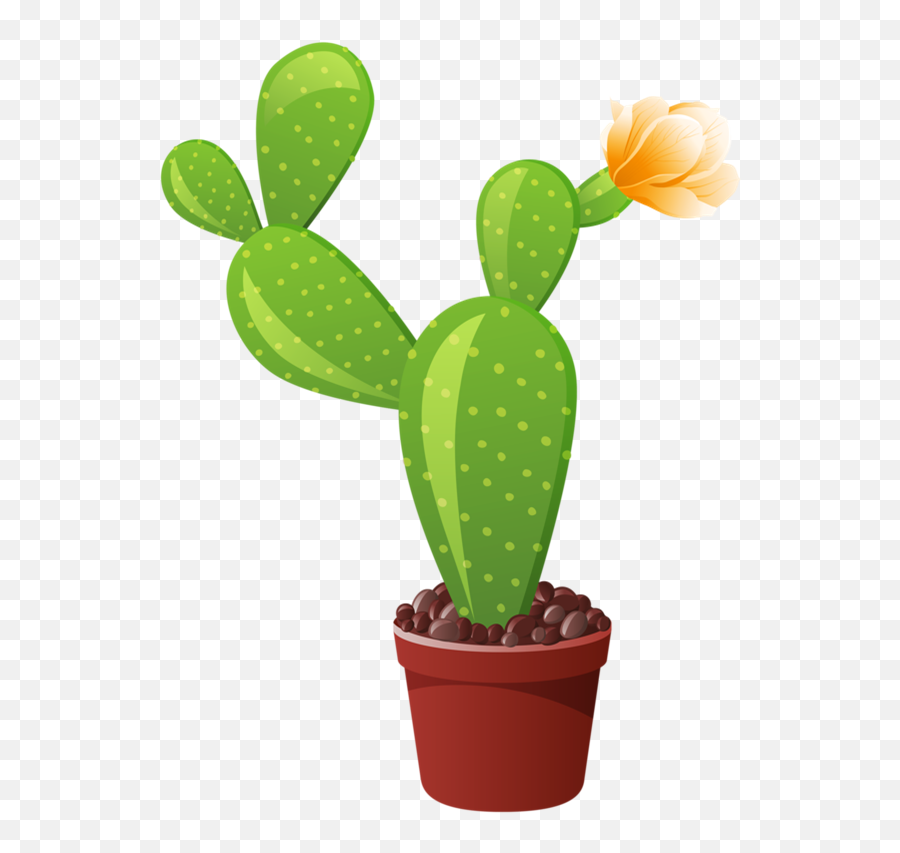 Download Cactus Clipart Garden Clipart Flower Clipart - Transparent Potted Cactus Clipart Emoji,Cactus Clipart