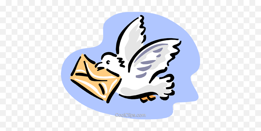 Pigeon With Letter Royalty Free Vector - Bird With Letter Png Emoji,Pigeon Clipart