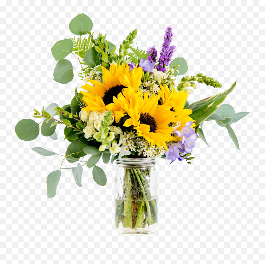 Download This Little Bunch Includes Sunflowers Eucalyptus - Floral Emoji,Transparent Sunflowers