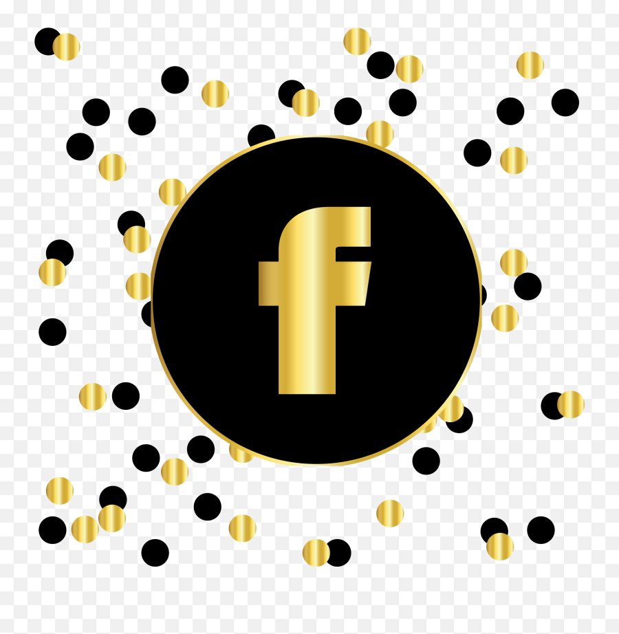 Facebook Social Media Icons Drawing Free Image Download - Black And Gold Facebook Icon Png Emoji,Facebook Icons Png