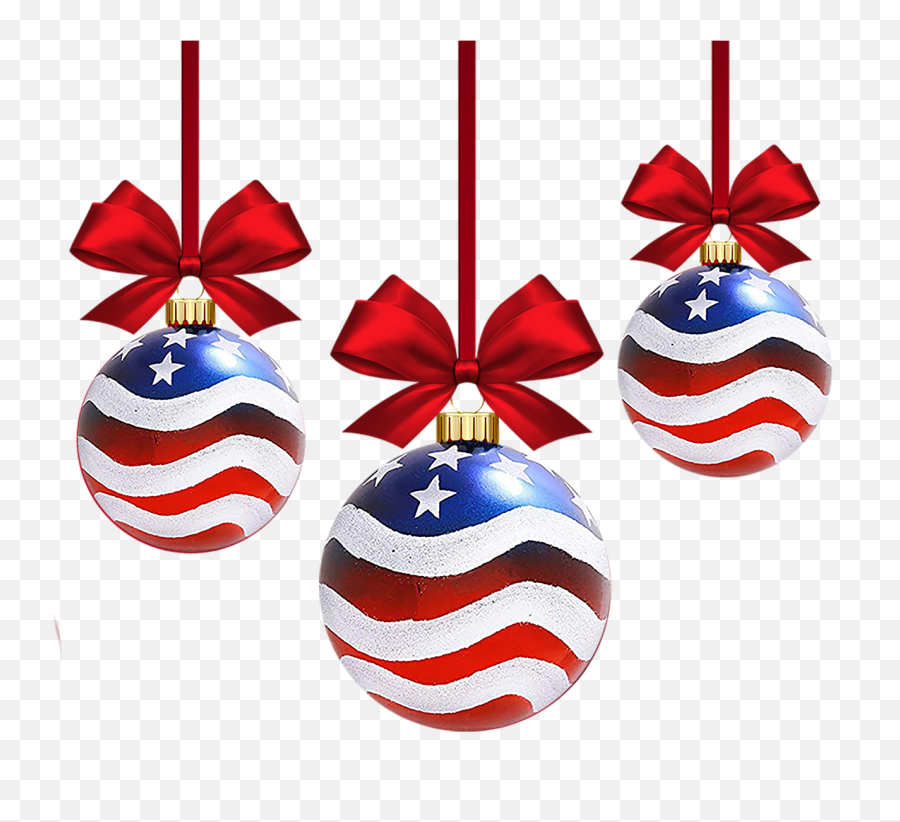 Christmas Ornament Patriotic Red Emoji,Christmas Ornaments Png