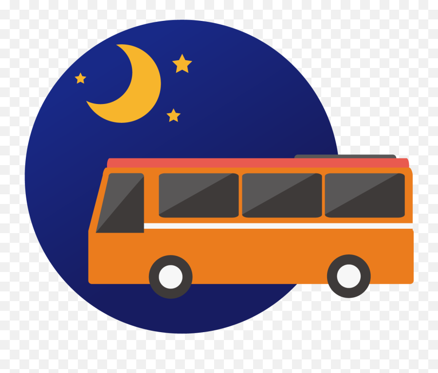 Download Hd Highway Clipart Bus Route - Night Bus Clipart Emoji,Highway Clipart