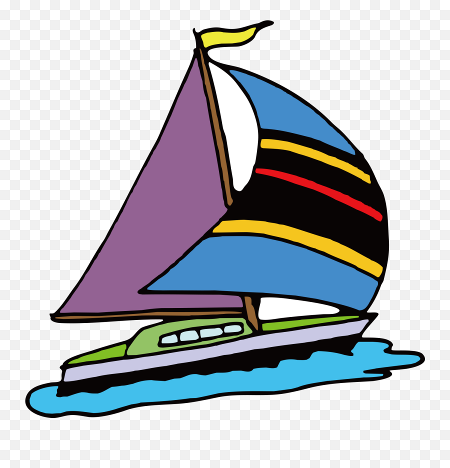 Dog On Sailboat Clipart - Sail Cartoon Png Emoji,Sailboat Clipart
