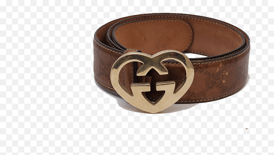 Gucci Heart Buckle Guccisima Leather Belt Size - 36 Emoji,Gucci Belt Transparent