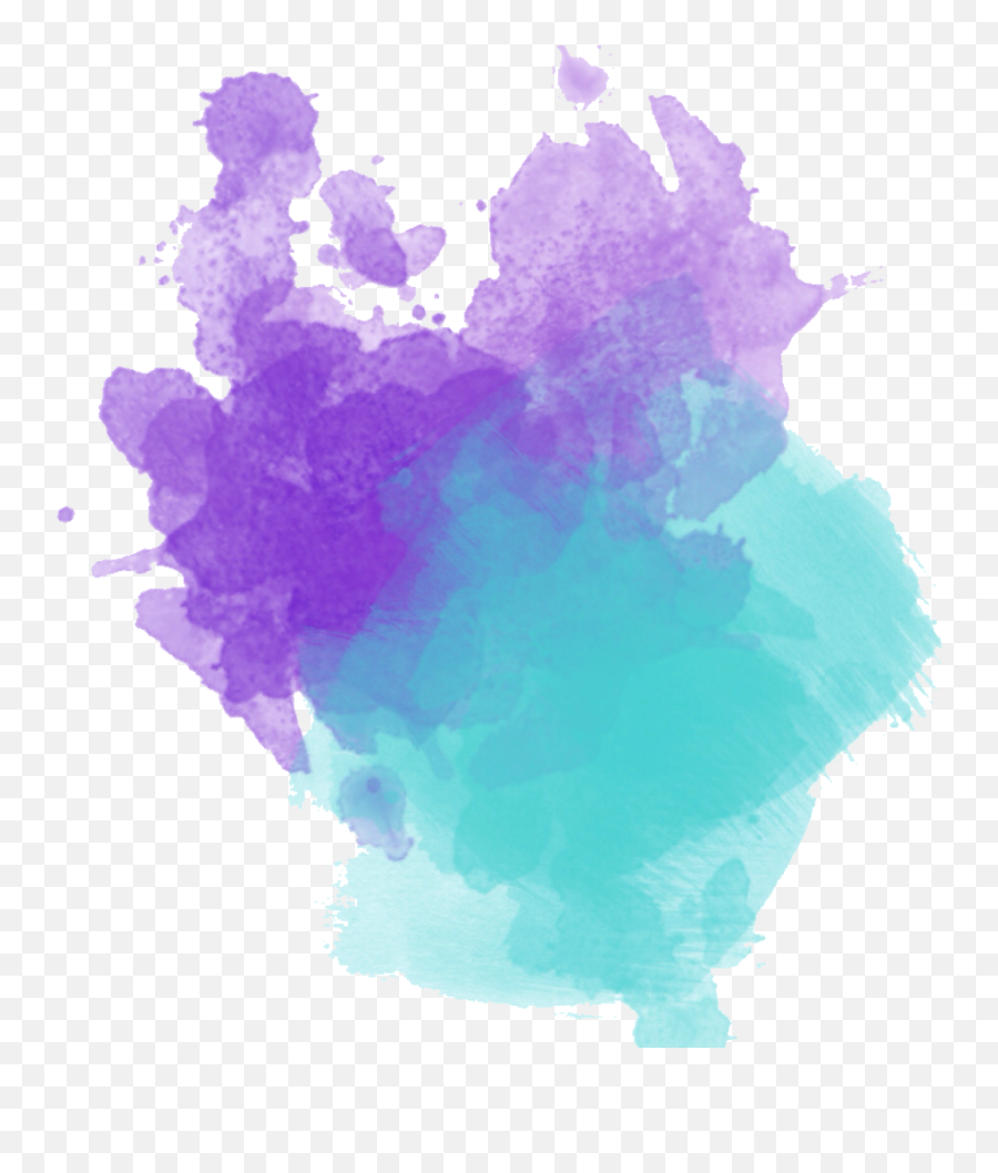 Download Hd Stickers Watercolor Pastel Purple Blue Art Emoji,Purple Watercolor Png
