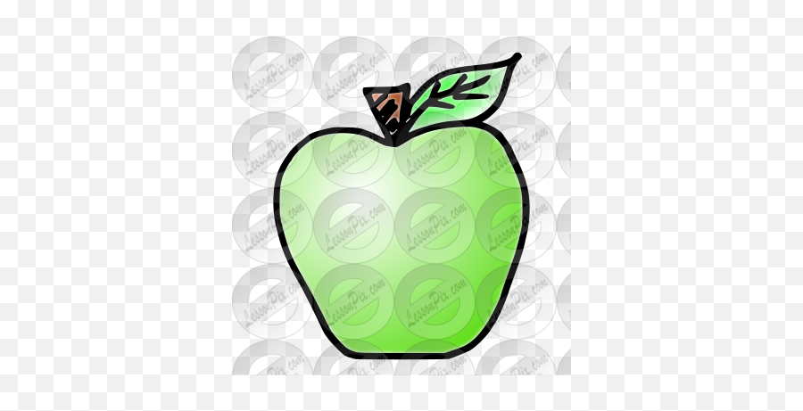 Green Apple Picture For Classroom Therapy Use - Great Emoji,Apple Heart Clipart
