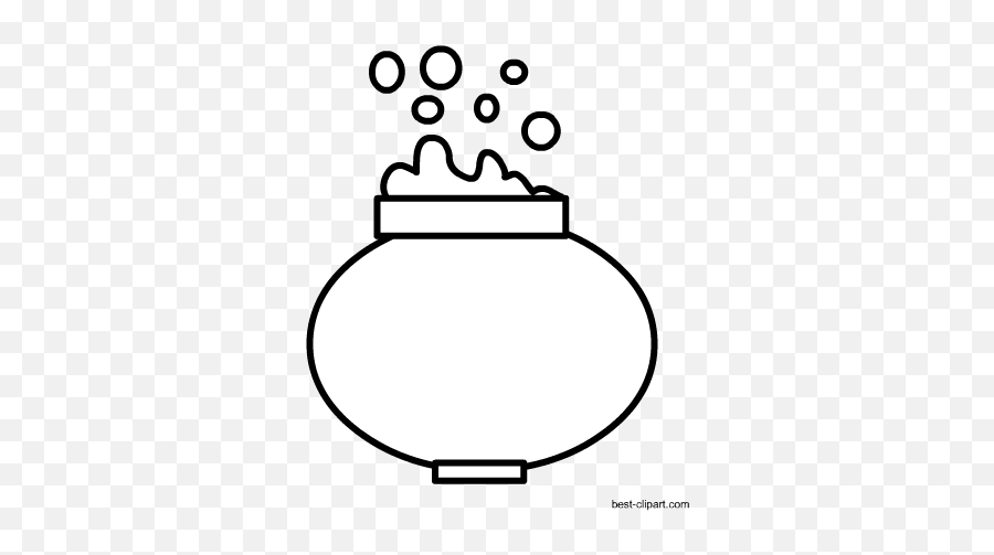 Free Halloween Clip Art Emoji,Cauldron Clipart Black And White