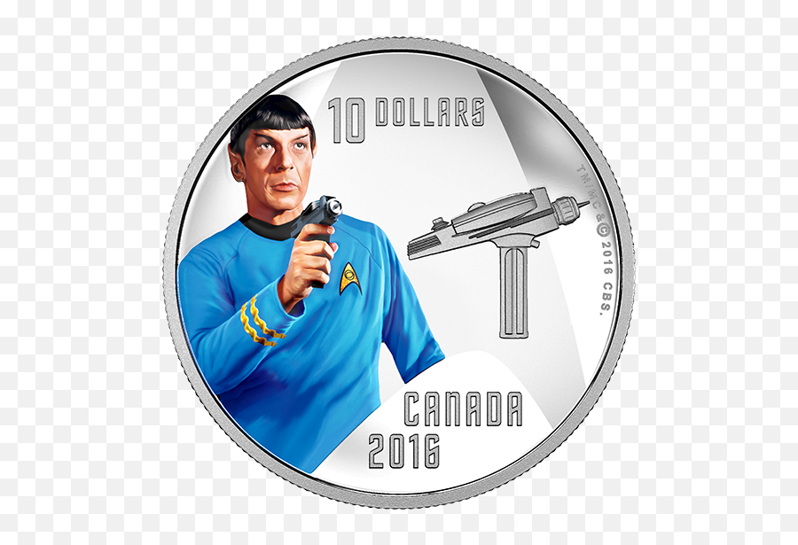 Star Trek Crew Spock - 12 Oz Pure Silver Coloured Coin Spock Emoji,Cbs Star Trek Logo