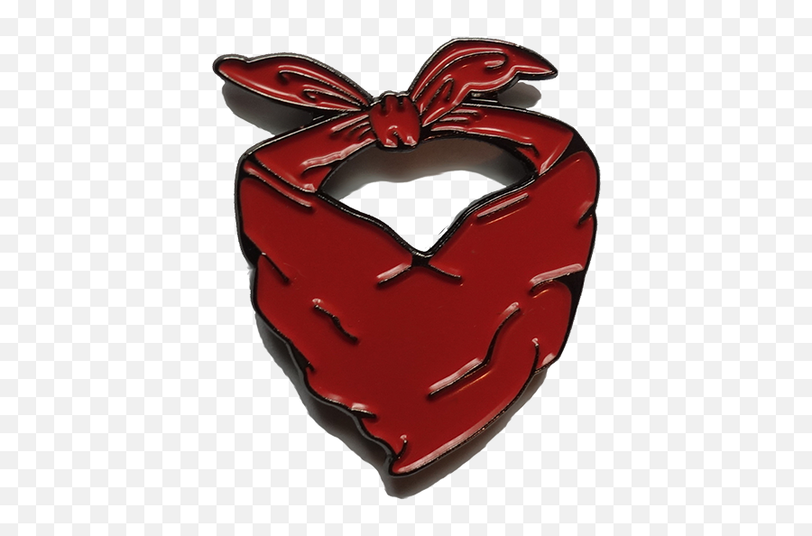 Red Bandana Enamel Pin - Girly Emoji,Red Bandana Png