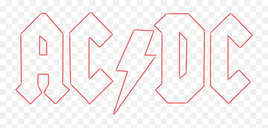 Acdc Logo Neon Stiker Acdcband Sticker By N - Vertical Emoji,Acdc Logo