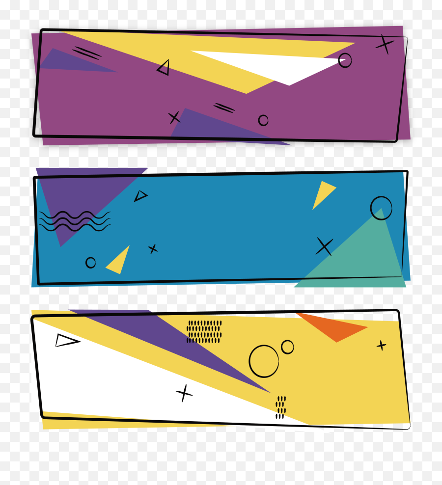 Tricolor Png - Transparent Rectangular Prism Clipart Banner Rectangular Png Emoji,Geometric Clipart