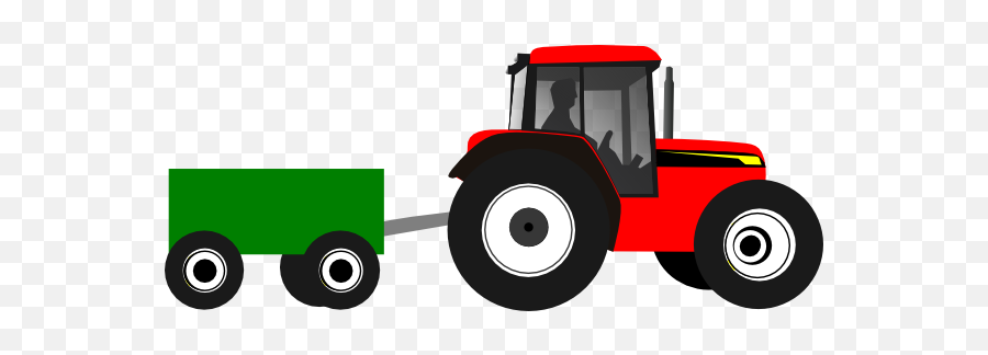 Tractor Trailer Clip Art - Red Tractor Clipart Emoji,Trailer Clipart
