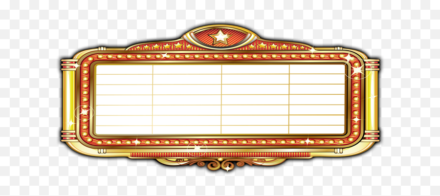 Theater Marquee Png Png Image With No - Horizontal Emoji,Marquee Png