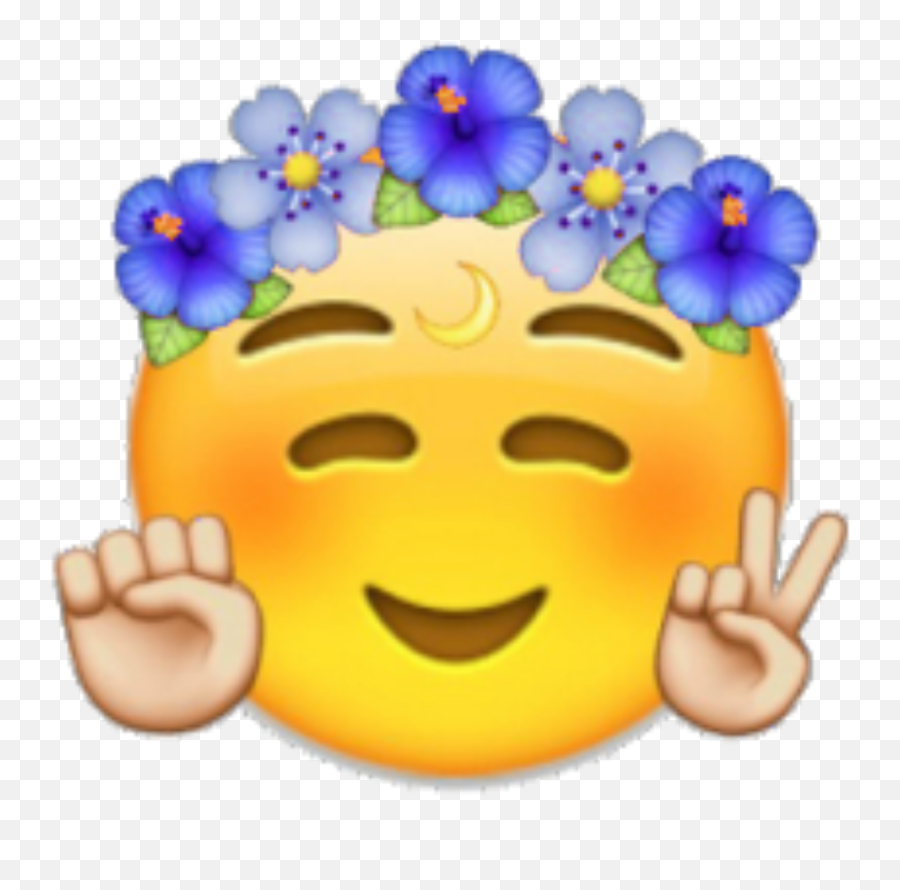 Download Emoji Emojis Cool Flowercrown,Cool Emoji Png