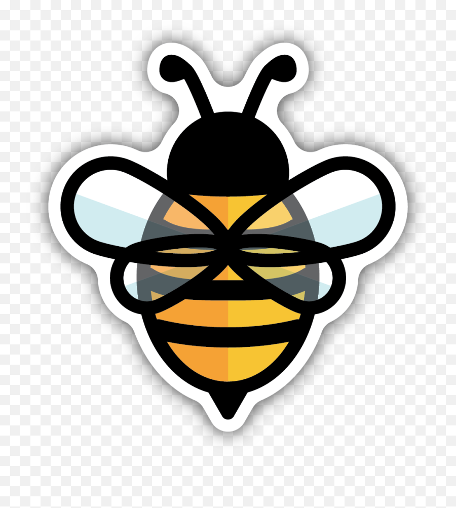 Bumble Bee - Sticker Emoji,Honey Bee Clipart Black And White