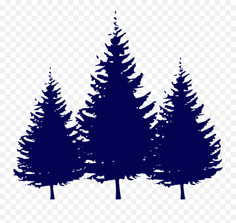 Pine Tree Silhouette Clip Art - Firtree Png Download 1280 Emoji,Evergreen Tree Clipart