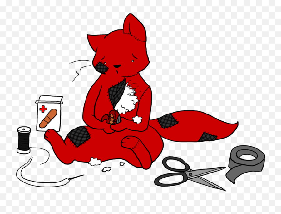 Broken Heart Clipart Fixing A - Duct Tape Broken Heart Fox Broken Heart Emoji,Broken Heart Clipart