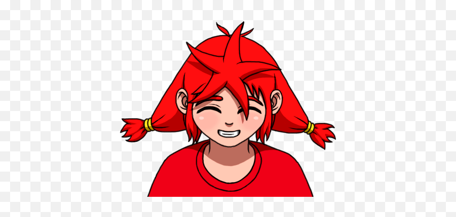 Ussr - Tan Animated Blush Closed Eyes Red Hair Shirt Emoji,Closed Eye Clipart