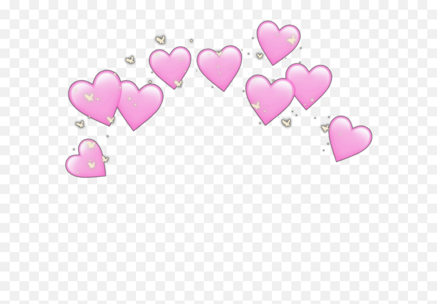 Heart Pink Png - Pink Heart Crown Heartcrown Hearts Girly Emoji,Pink Heart Png