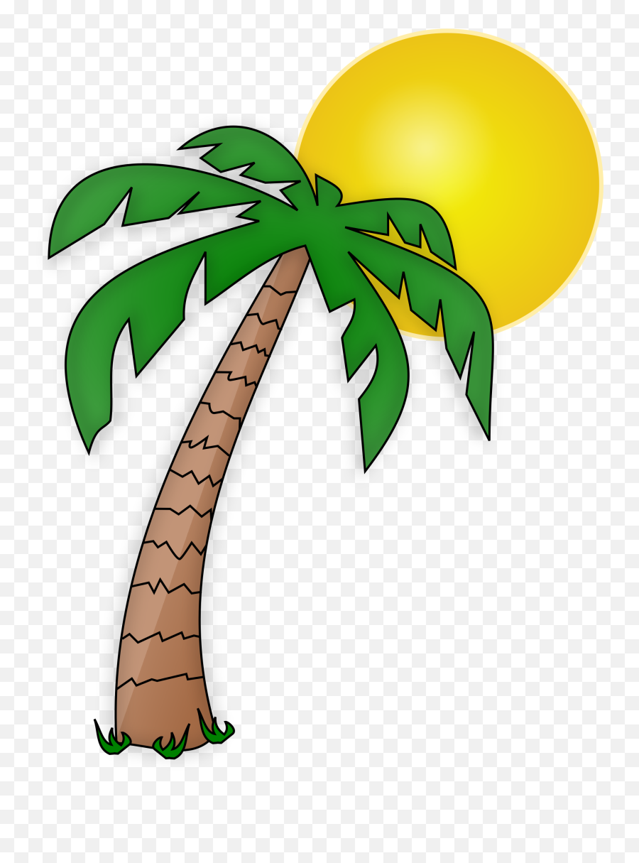 Sun Clipart Free Clip Art Images - Cartoon Transparent Background Palm Tree Emoji,Sun Clipart