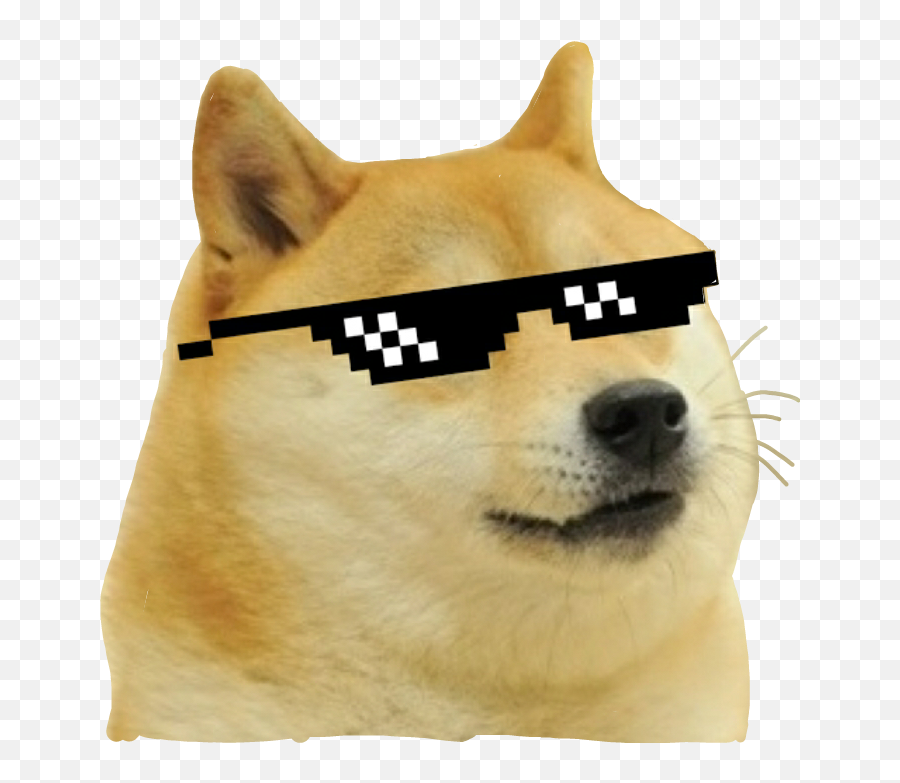 Download Doge Dog Thug Life Png Image - Meme Dog Emoji,Doge Transparent