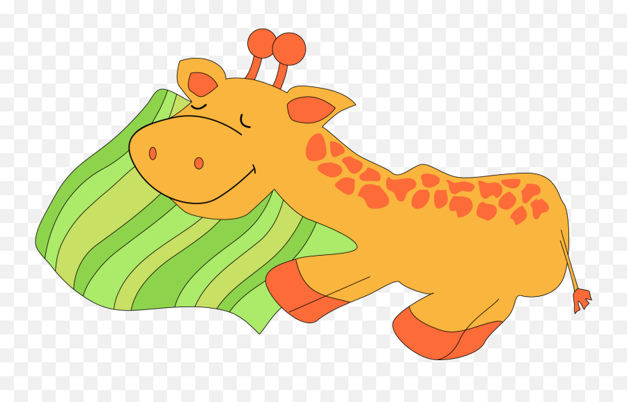 Giraffe Clipart For Kids - Animals Sleeping Clip Art Jungle Animals Sleeping Cartoon Emoji,Sleep Clipart