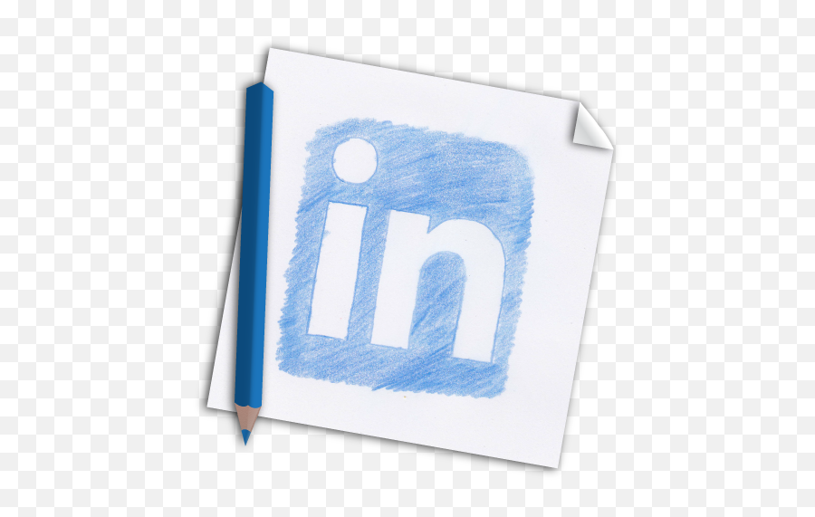 In Linked Linkedin Color Pencil Colour Pencil Hand - Drawn Horizontal Emoji,Linked In Logo