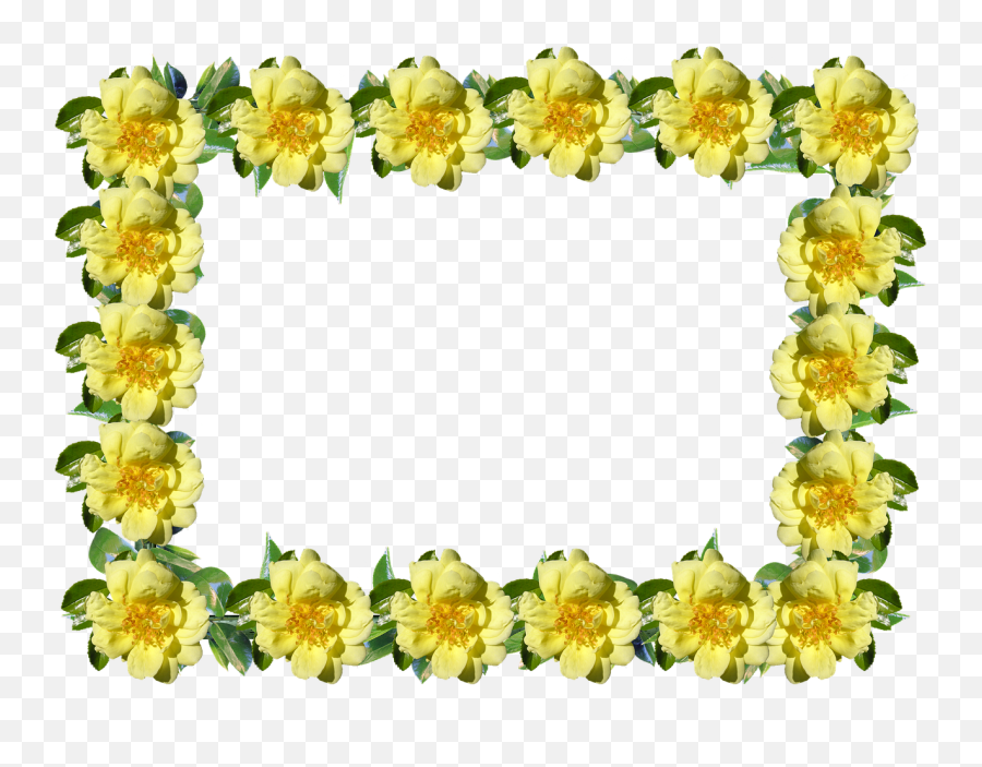 Frame Border Rose - Free Photo On Pixaba 1147320 Png Transparent Yellow Flower Border Emoji,Rose Border Png