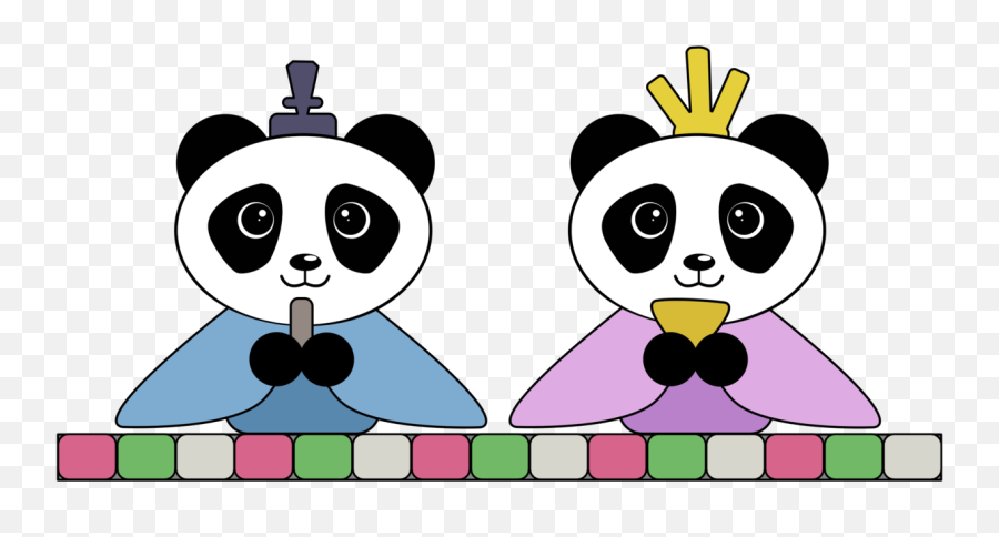 Panda Girls Day Dolls U2013 Free Svg Clipart - Dot Emoji,Dolls Clipart