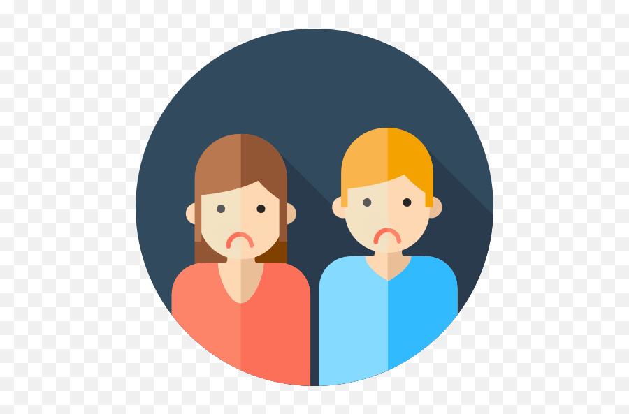 Transparent Sad Couple Png - Transparent Sad Couple Cartoon Png Emoji,Sad Transparent