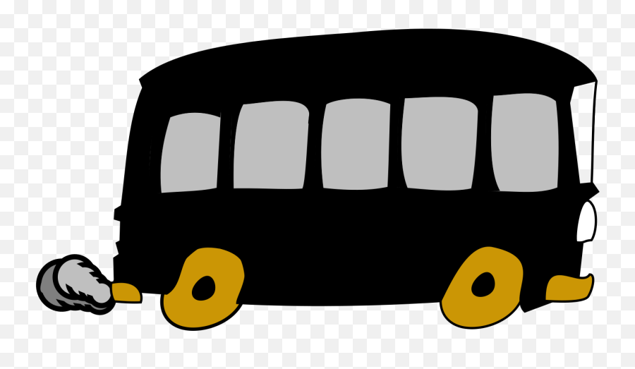 Black Gold Charter Bus Clip Art At - Blue Bus Clip Art Emoji,Bus Clipart Black And White