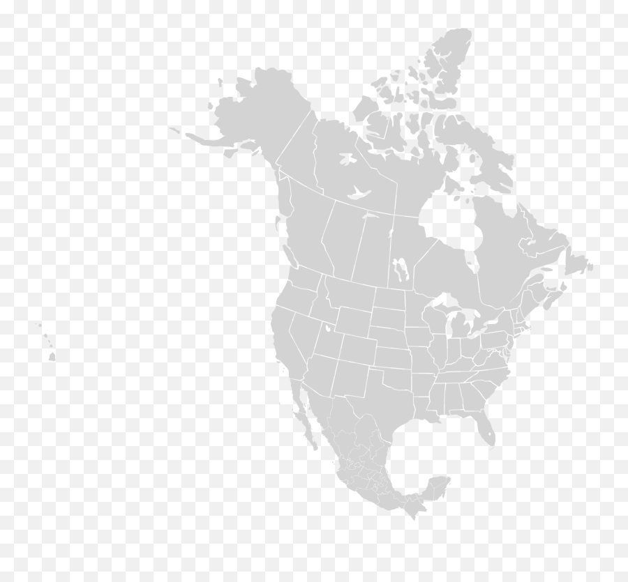 North America Blank Range Map Emoji,North America Png