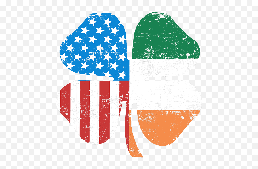 Four Leaf Clover Ireland Usa Flag St Patricks Day Shamrock Lacrosse Irish Gift Duvet Cover Emoji,Ireland Flag Png