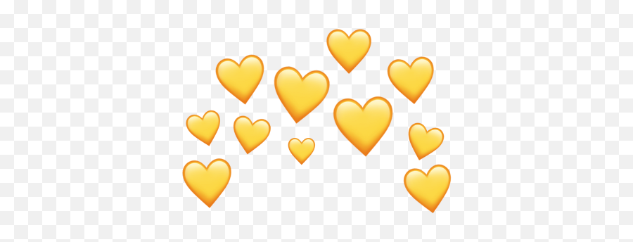 Aesthetic Yellow Heart Crown Png - Largest Wallpaper Portal Emoji,Yellow Heart Png