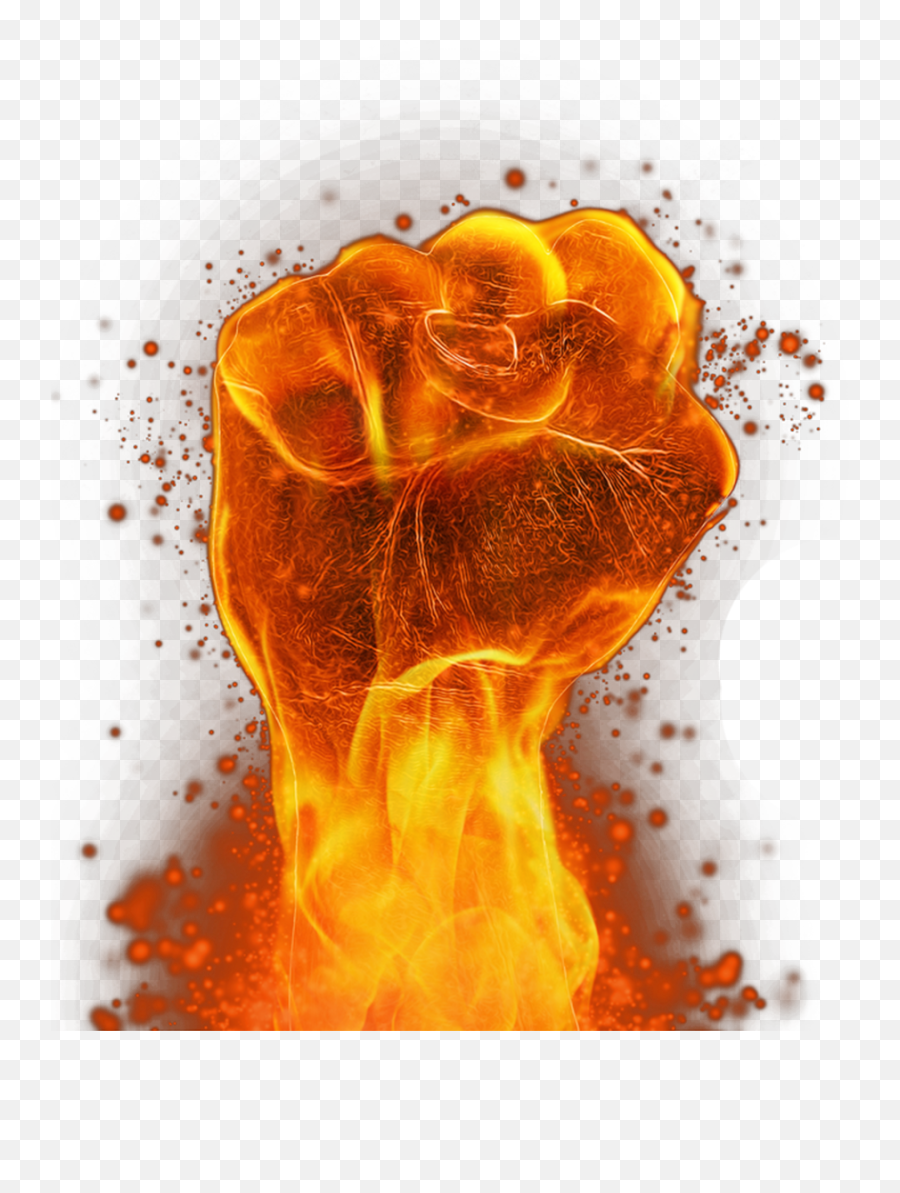 Transparent Fire Hand Png Image Free - Fire Fist Png Emoji,Hand Png
