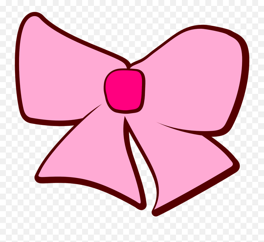 Bow Clip Art Free - Baby Girl Ribbon Png Emoji,Hair Bow Clipart