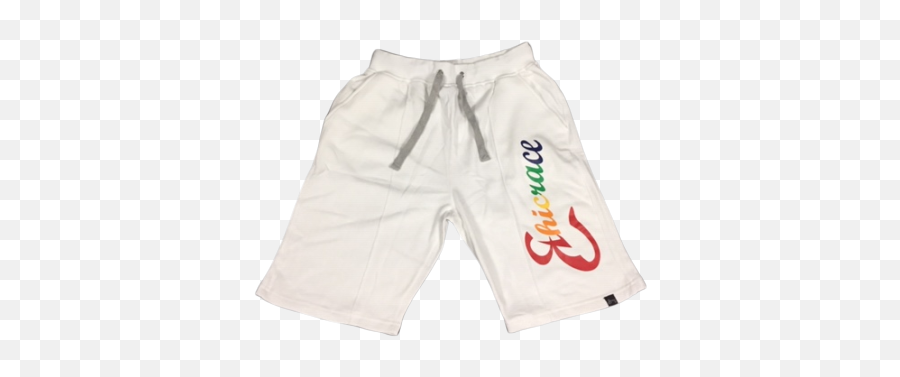 Rainbow And White Beast Logo Shorts By Ethicrace - Bermuda Shorts Emoji,Beast Logo