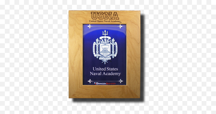 Usna Initial 8x10 Picture Frame Alder - Naval Academy Emoji,Naval Academy Logo